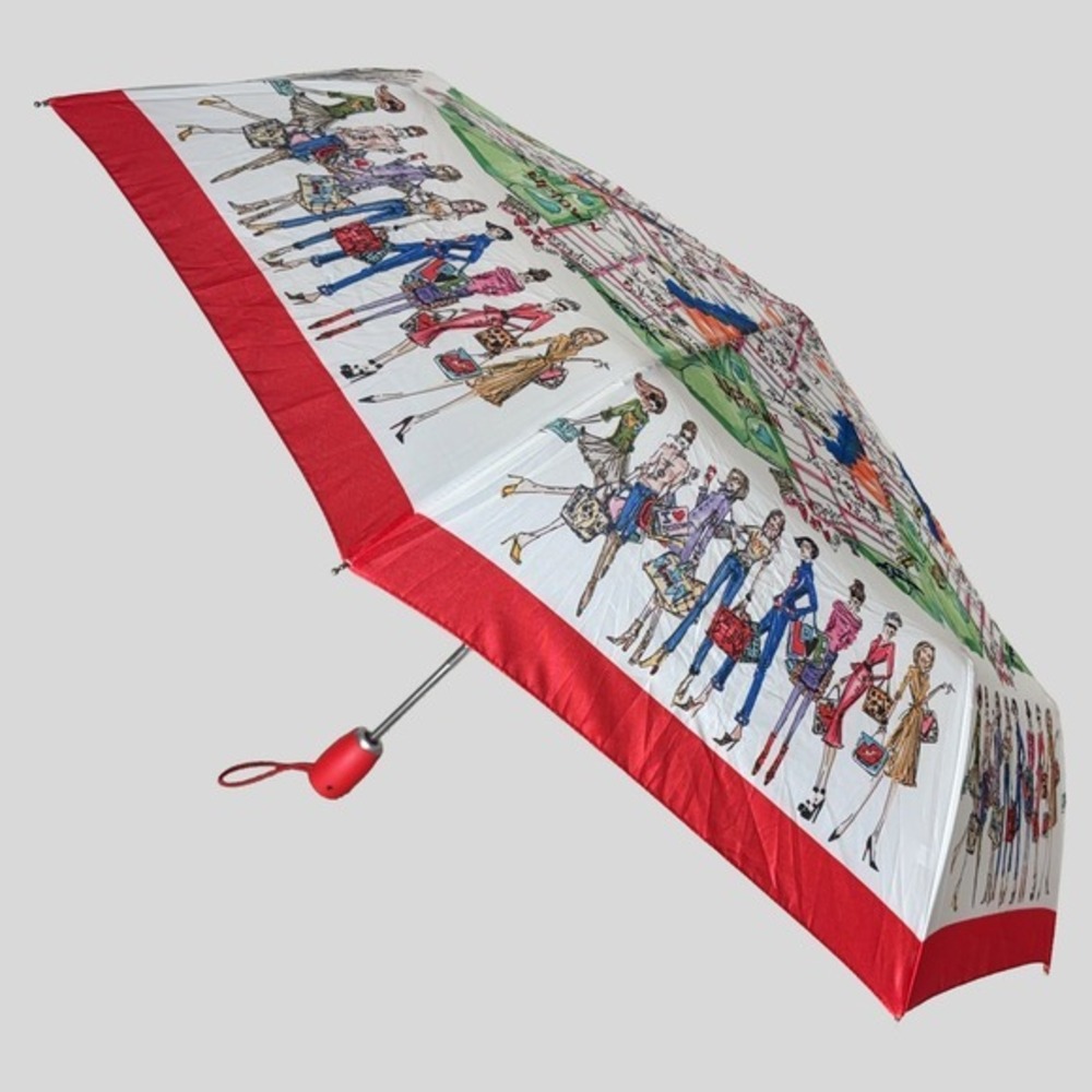 Brighton Fashionista Passport Umbrella NYC Uptown Fashion Illustration Map
